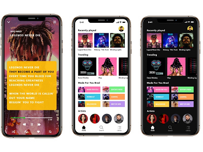 Music player iPhone apple dailyui dark mode iphone landingpage music player now playing uiuxdesign