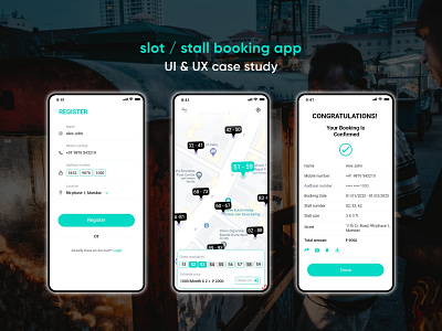 slot / stall booking app behance booking case study uiuxdesign