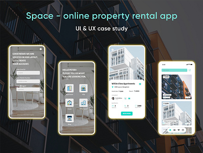 Space - online property rental app behance booking buy house property rent uiuxdesign