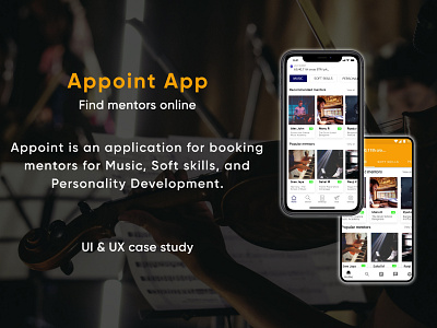UX Case Study: Appoint App behance booking case study design landingpage mentor music teacher teaching uiuxdesign