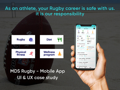 Rugby app - Online Rugby training and monitoring App diet my career online class physical fitness rugby sports uiuxdesign wellbeing wellness workout