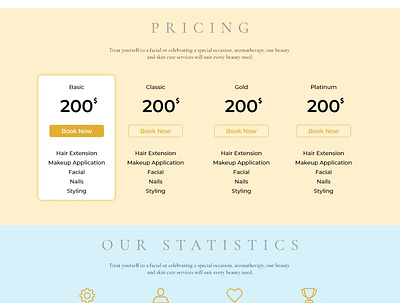 Pricing page book now pricing plan ui ux webpagedesign