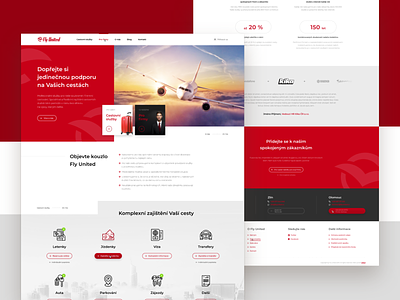 Fly United Webdesign - UX / UI critical works design fly united services transport travel webdesign