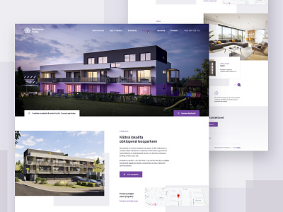 Rezidence Fialka Webdesign - UX / UI akro real building critical works fialka flat real estate webdesig