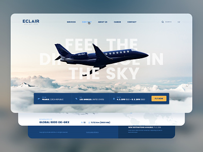Eclair Webdesign - UX / UI aircraft aviation eclair flying netservis webdesign