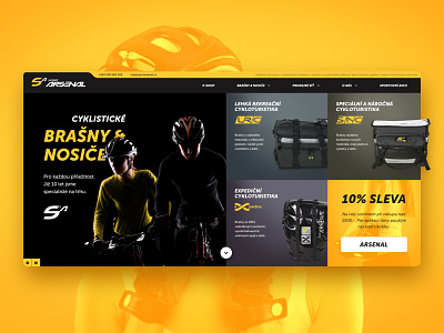 Sport Arsenal Webdesign - UX / UI bags bike equipment critical works cycling bags sport arsenal webdesign