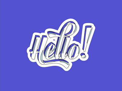 Hello Sticker design graphic design illustration logo sticker ui ux vector