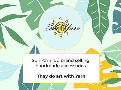 Sun Yarn Logo app brand branding design graphic design illustration instagram logo ui vector yarn