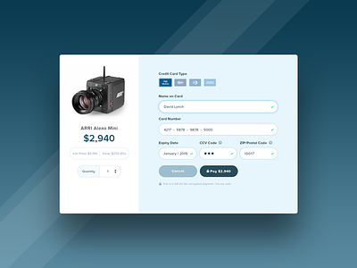 DailyUI #002 - Credit Card Checkout credit card checkout daily ui challenge 002 dailyui