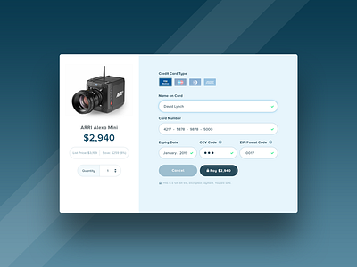 DailyUI #002 - Credit Card Checkout