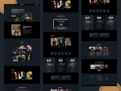 photography Dark Home Page creative fashion food fullscreen gallery magazine multipurpose one page photographer photography photography template photoshop portfolio template psd template design travel typography ui ux website wedding