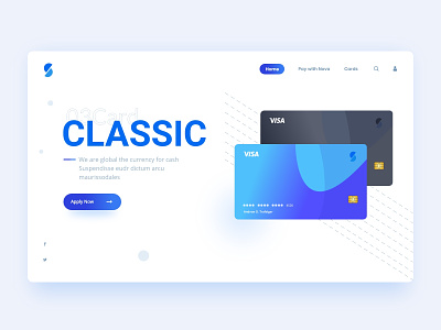Visa Card Website UI Design Concept