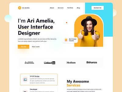 Personal portfolio landing page