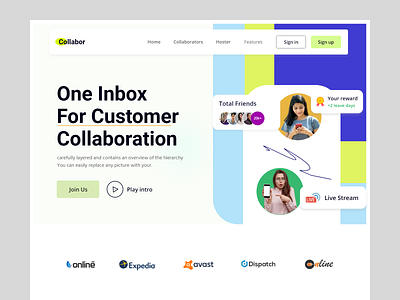 Online Collaboration Home Concept customer support design home online chart online collaboration online support product typography ui ui ux website xd file