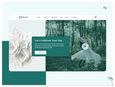 Wedding Hero Concept design figma photography template design ui ux unique creative website wedding wedding planner