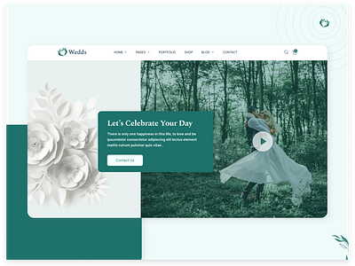 Wedding Hero Concept design figma photography template design ui ux unique creative website wedding wedding planner