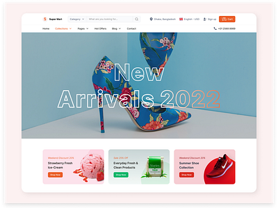 Ecommerce Hero design dokan fashion store grocery store online store online supermarket organic food shop template design typography ui ux website woocommerce grocery