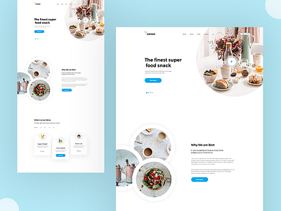 Restaurant home page banner creative design photoshop psd template design typography ui ux website