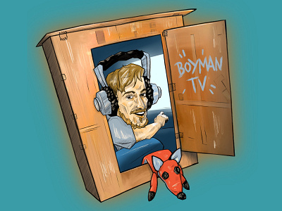 BoymanTV fan art digitaldrawing illustration procreate art streamer