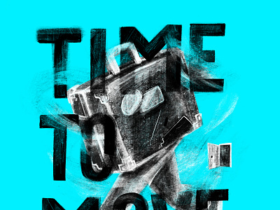 Time To Move - T-Shirt design illustration procreate art t shirt t shirt design