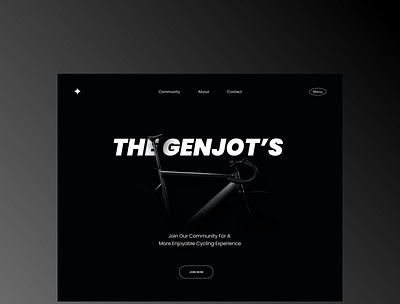 Bike Web bicycle bike dark design landingpage selamathariiduladhangab ui web website