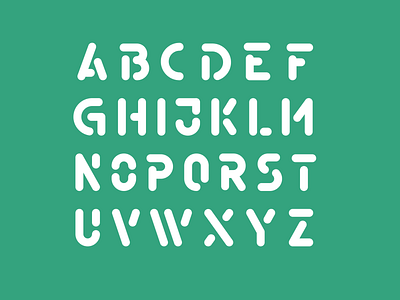 Stencil typeface design flat graphic design stencil type art typeface typography vector