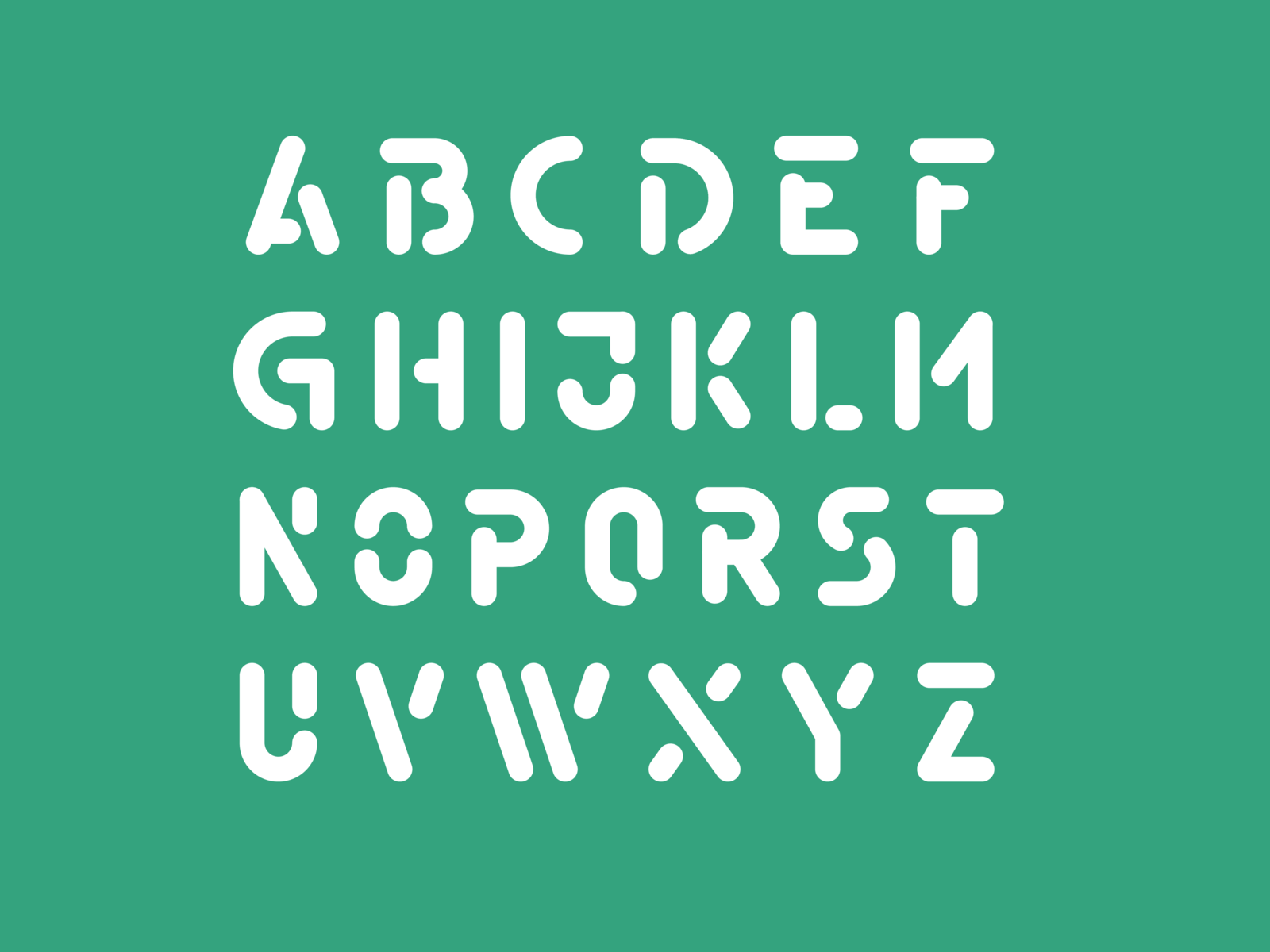 Stencil typeface by Faludi Kornél on Dribbble