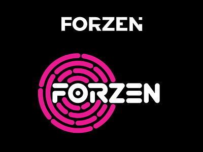 FORZEN online editor logo redesign branding forzen logo mark logotype neon online editor redesign trendy