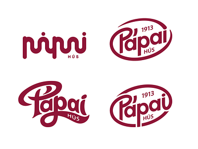 Pápai Hús logo designs branding graphic design logo design logo mark logotype meat papai pápai hús