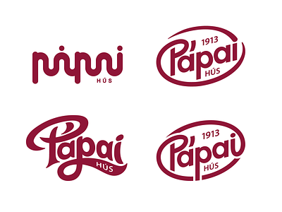 Pápai Hús logo designs