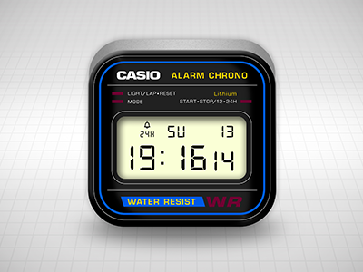 Casio - A158WEA app artwork casio clock digital graphic icon time