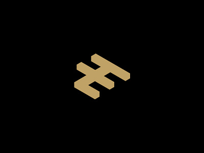 EF Identity 3d black ef gold identity logo minimal monogram personal