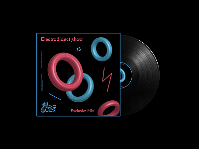Vinyl 3d audio circles electronic music techno vinyl