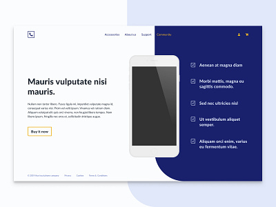 Day 3 - Landing page 003 clean concept dailyui design figma flat indigo inspiration landing page material typography ui vector web website yellow