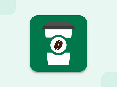 Day 5 - App Icon 005 app branding coffee concept dailyui design figma flat green icon illustration inspiration logo vector