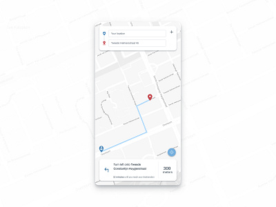 020: Location Tracker/Navigation 020 app challenge clean concept dailyui design figma inspiration location tracker maps material material design ui