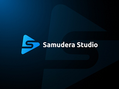 S Logo and Play Button Logo for Samudera Studio design logo logo blue logo design logo gradient logo great logo inspiration logo premium logo process logo professional logo simple logo type logofolio
