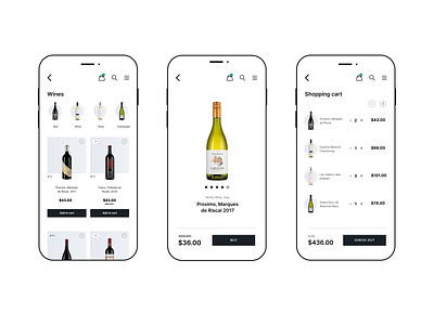 Wine Store App app concept design mobile ui ux web