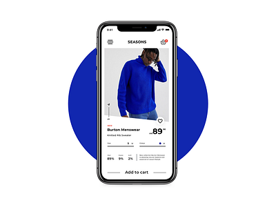 Product Card Concept app concept daily ui design form interface design ios iphone x mobile online shop style ui ux wear wear shop