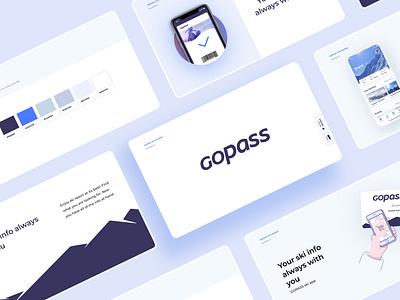 Style guide showcase for GOPASS ski app