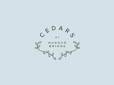 Cedars at Hudson Bridge adobe brand identity illustration illustrator logo logo design pastel typography vector