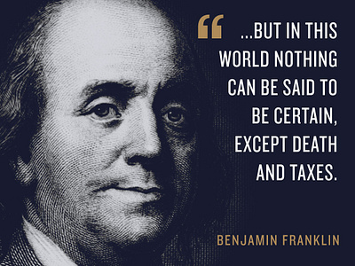 Happy Tax Day! adobe ben franklin color design illustrator quote taxes typography