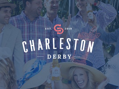 Charleston Derby Party Event Branding photography collateral brand charleston identity flat branding design vector icon illustration brand identity typography logo color adobe illustrator design branding event