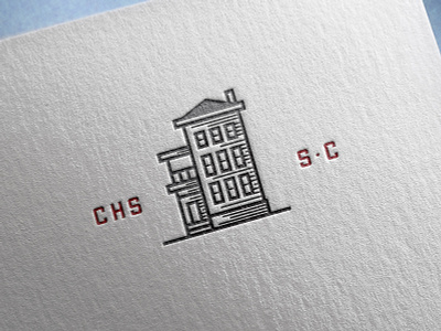 Charleston Single Icon adobe branding charleston design house icon illustration illustrator letterpress linecut vector
