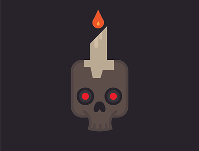 Skull Candle adobe brand identity branding design halloween icon illustration illustrator skull vector