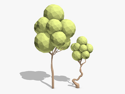 Trees 3d 3d model c4d cinema 4d freelance graphic design low poly nature plant render tree