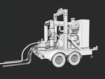 Water Transfer Pump 3d 3d model c4d cinema 4d generator illustration machine pump render transport