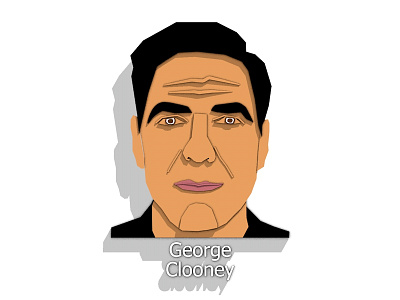 George Clooney 3d actor face freelance hollywood illustration low poly man model portrait