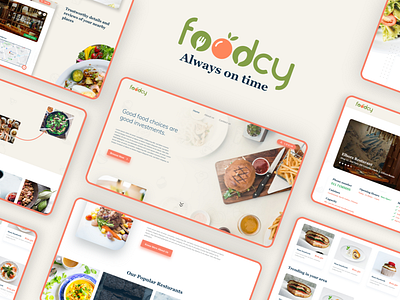Foodcy : Online Food Ordering Website adobe xd branding concept dailyui design food ordering ui uidesign uidesignchallenge uidesigner uidesigners uiux uxdesign