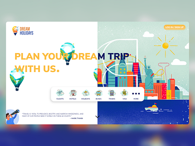 Dream Holidays 🛫 adobe xd branding design dream holidays minimal package travel trip ui uidesign uiux